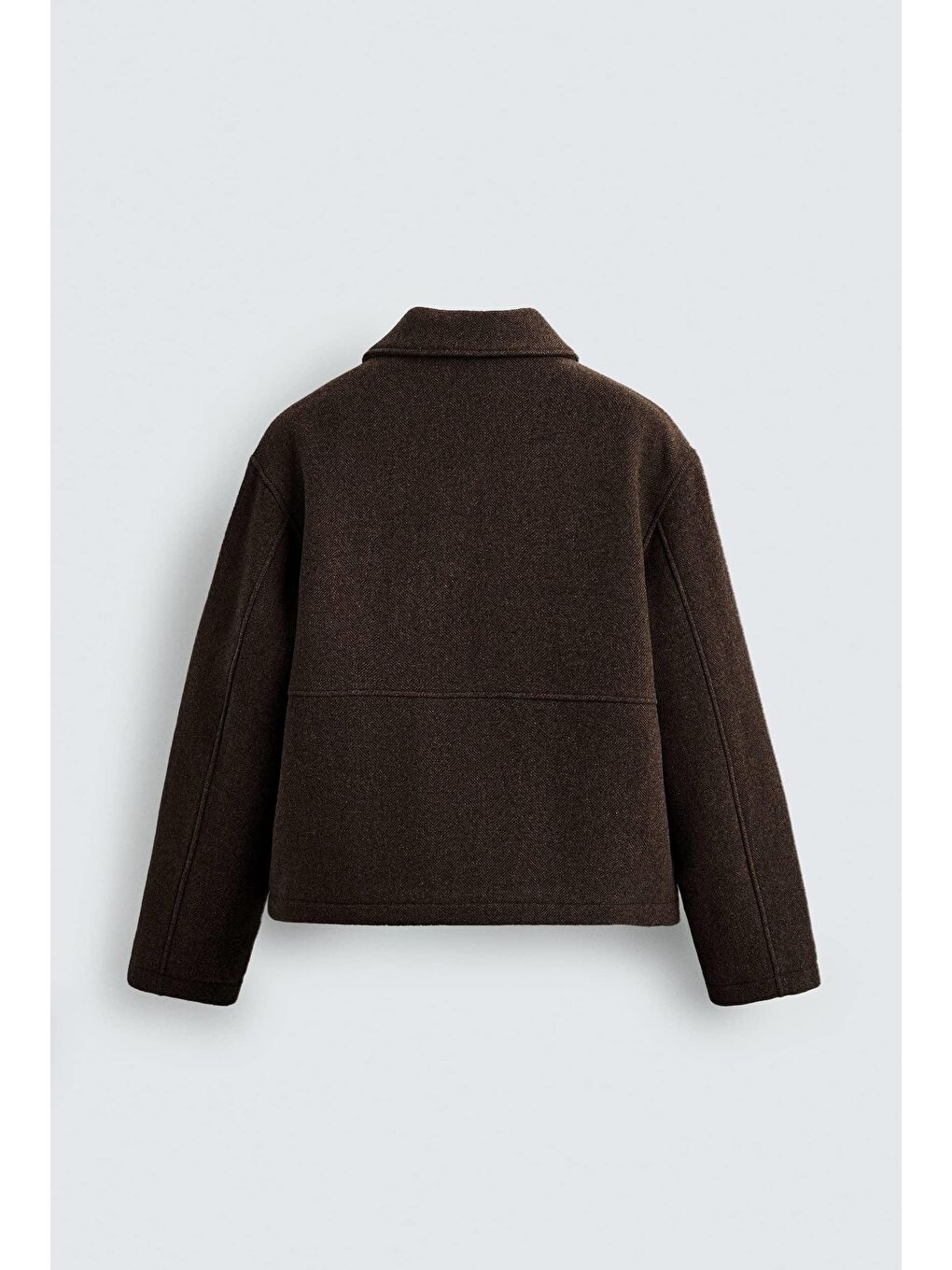 Erkek Relax Fit Premium Kaşe Ceket Kaban Kahverengi-1