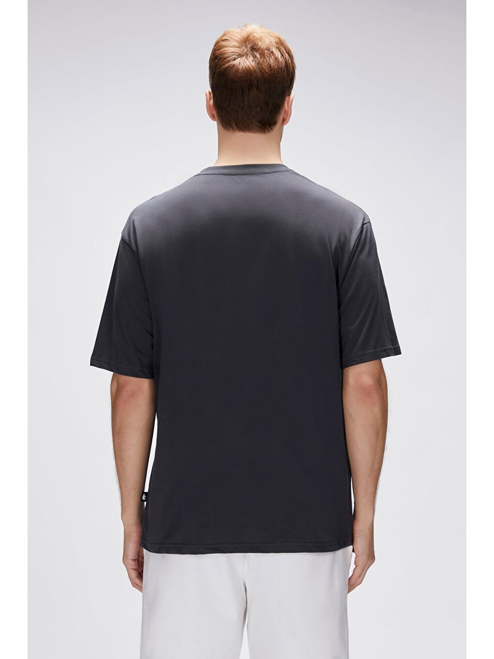 Gri Reid Antrasit Erkek Oversize Tişört-4