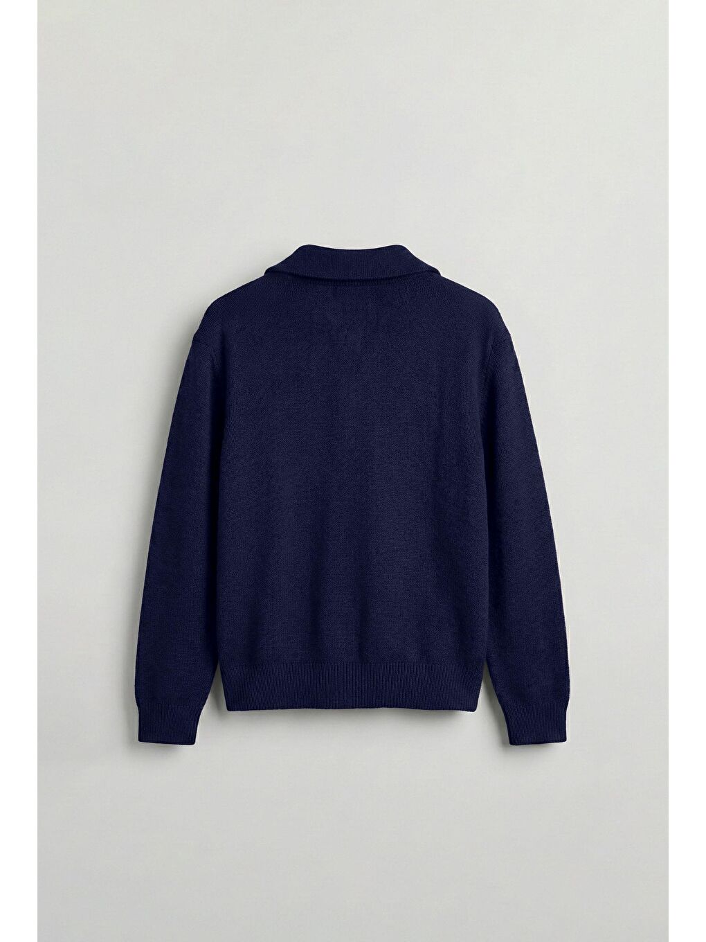 Erkek Yarım Fermuarlı Premium Kumaş Oversize Kazak Lacivert-1