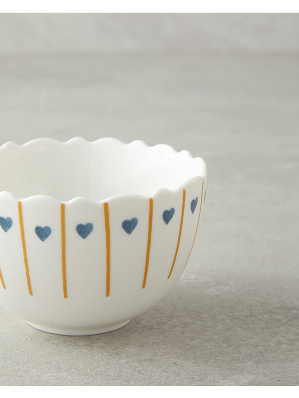 Retro Hearty New Bone China Kase 10 Cm Beyaz - Mavi-2