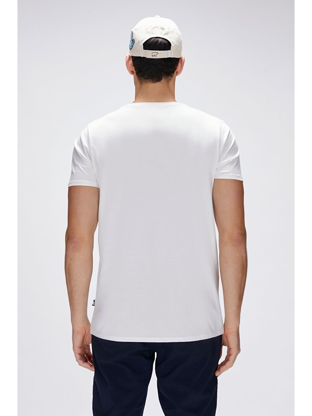 Duggie Beyaz Erkek Baskılı Tişört-1