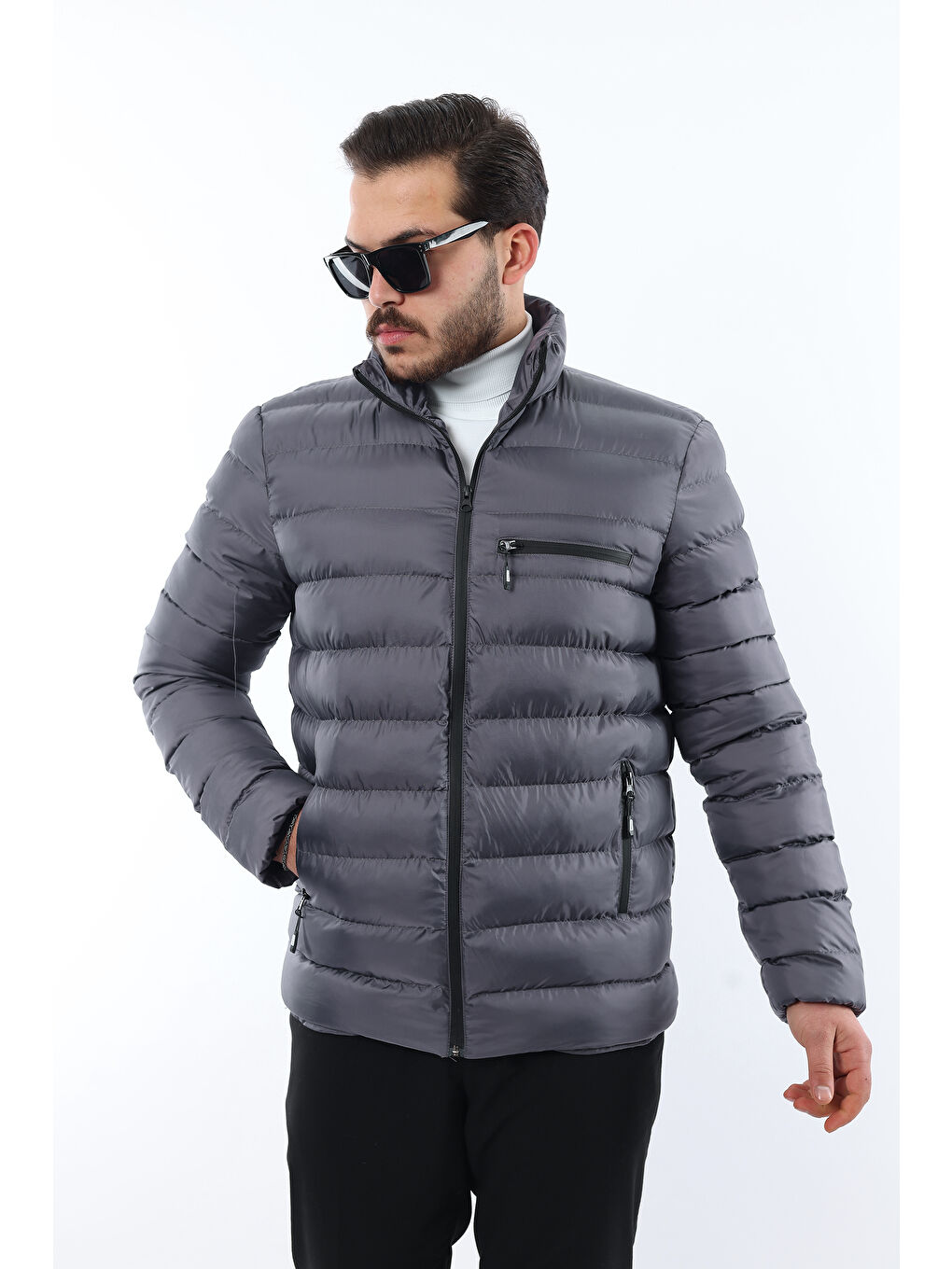 Comstar Gri Erkek Şişme Mont