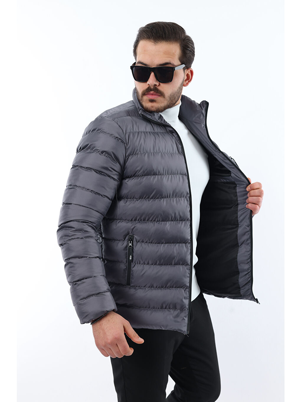 Comstar Gri Erkek Şişme Mont - 2