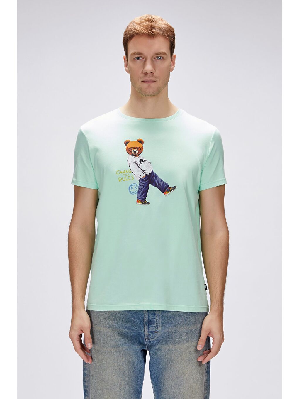 Nash Yeşil Erkek Baskılı Tişört