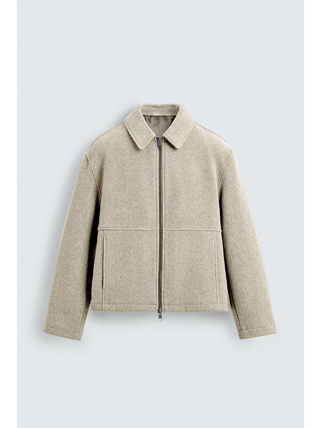 Erkek Relax Fit Premium Kaşe Ceket Kaban Bej