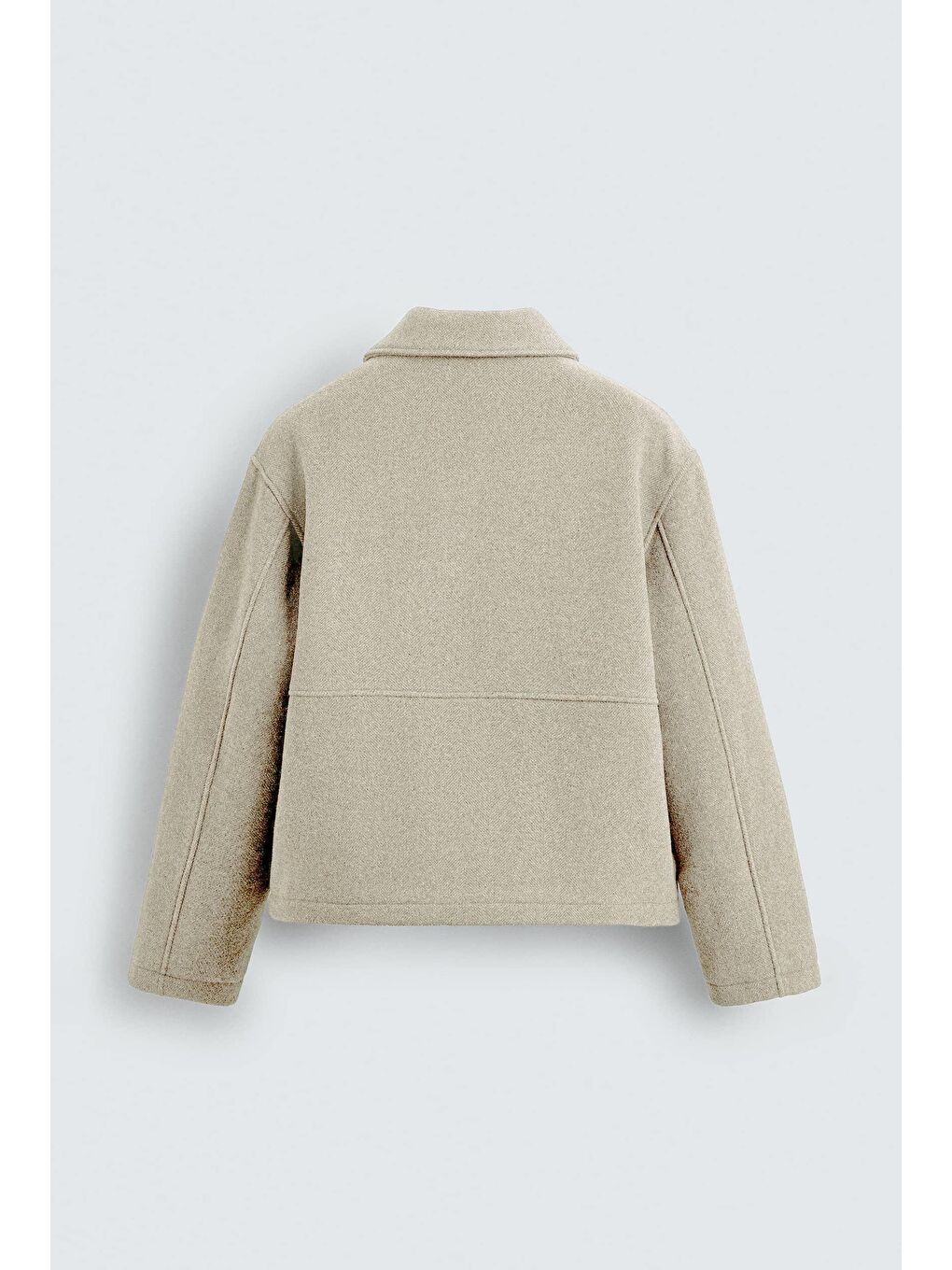 Erkek Relax Fit Premium Kaşe Ceket Kaban Bej-1