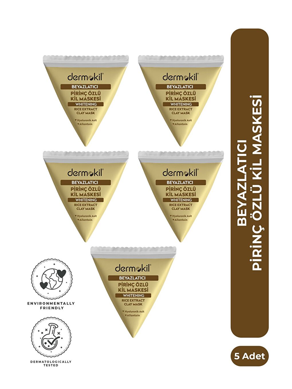 Pirinç Özü Beyazlatıcı Kil Maskesi 9 ml x 5 Adet