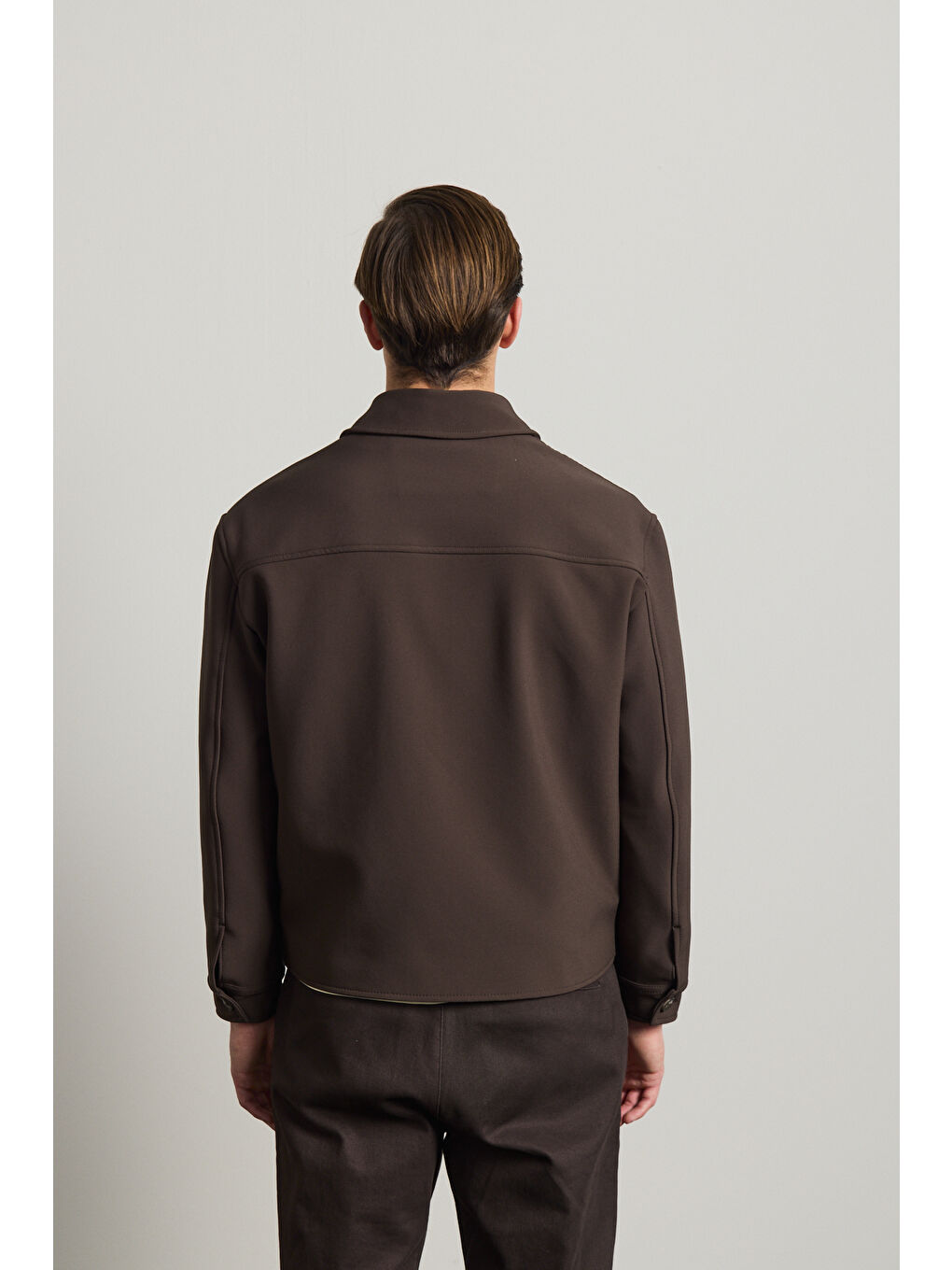 Erkek Yumuşak Dokulu Ceket Kahverengi-7