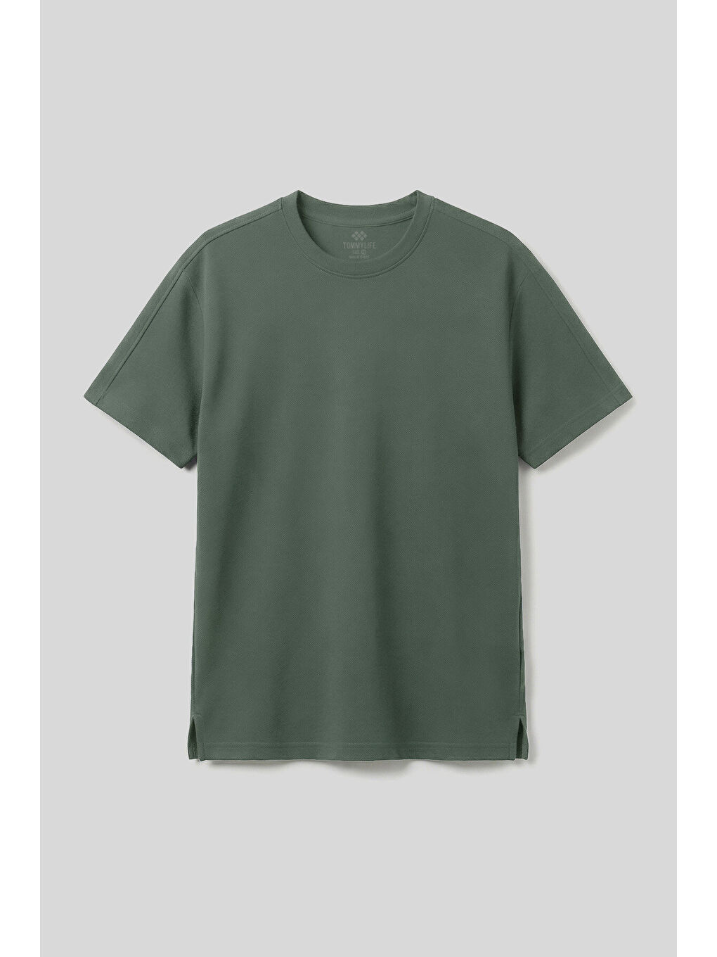 Açık Yeşil Rahat Form Esnek Nefes Alabilir Erkek T-Shirt - 88495-1