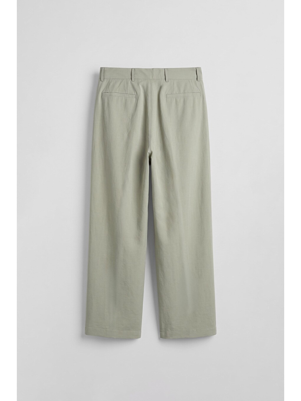 Erkek Baggy Pileli Kumaş Pantolon Haki-1