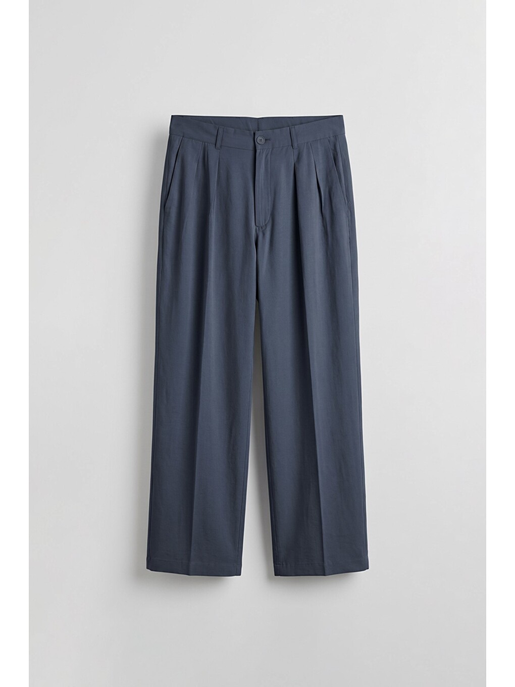 Erkek Baggy Pileli Kumaş Pantolon Lacivert