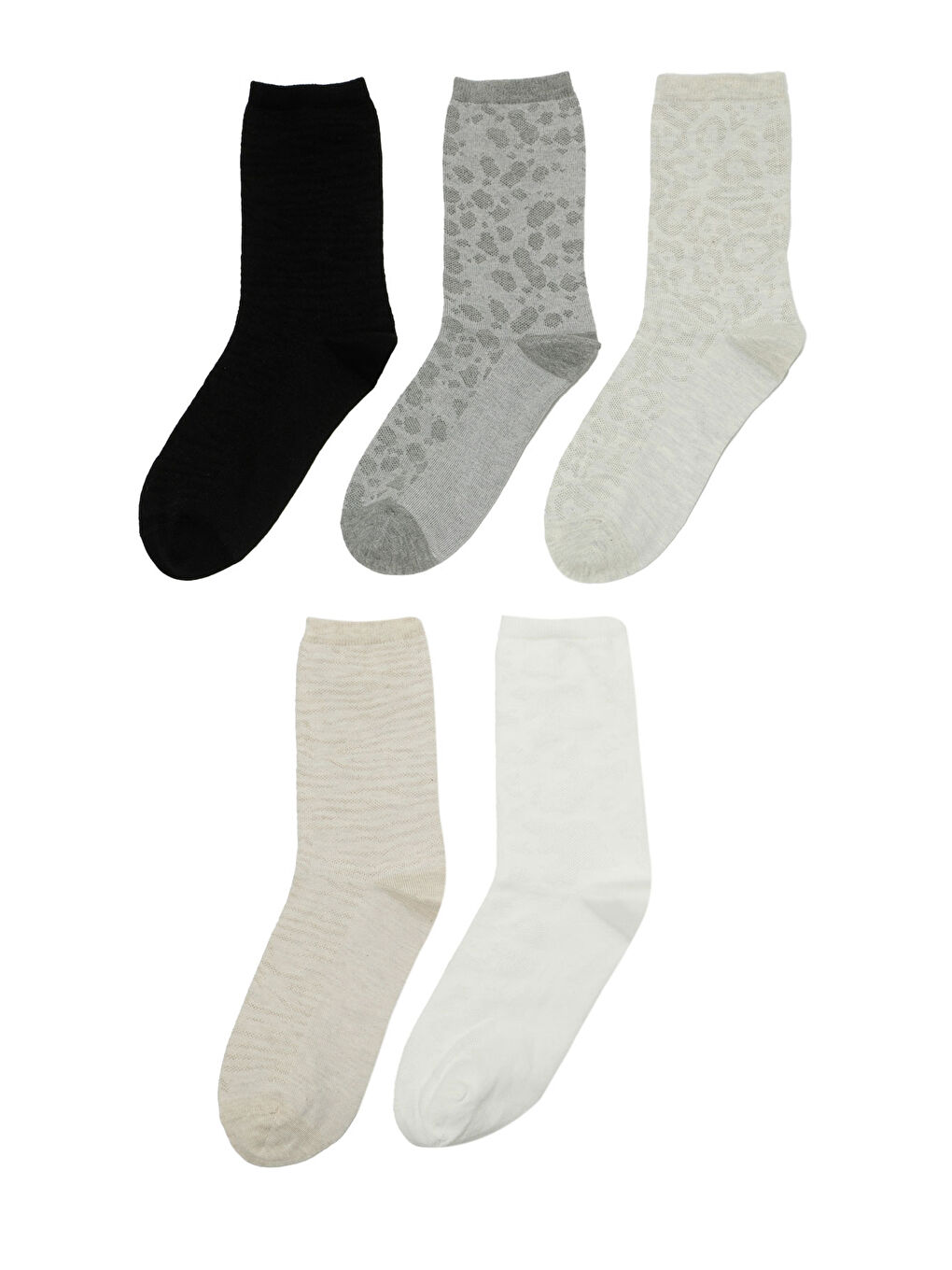 Karışık LEO 5 LI SKT-W 5FX Çok Renkli Kadın Soket Çorap