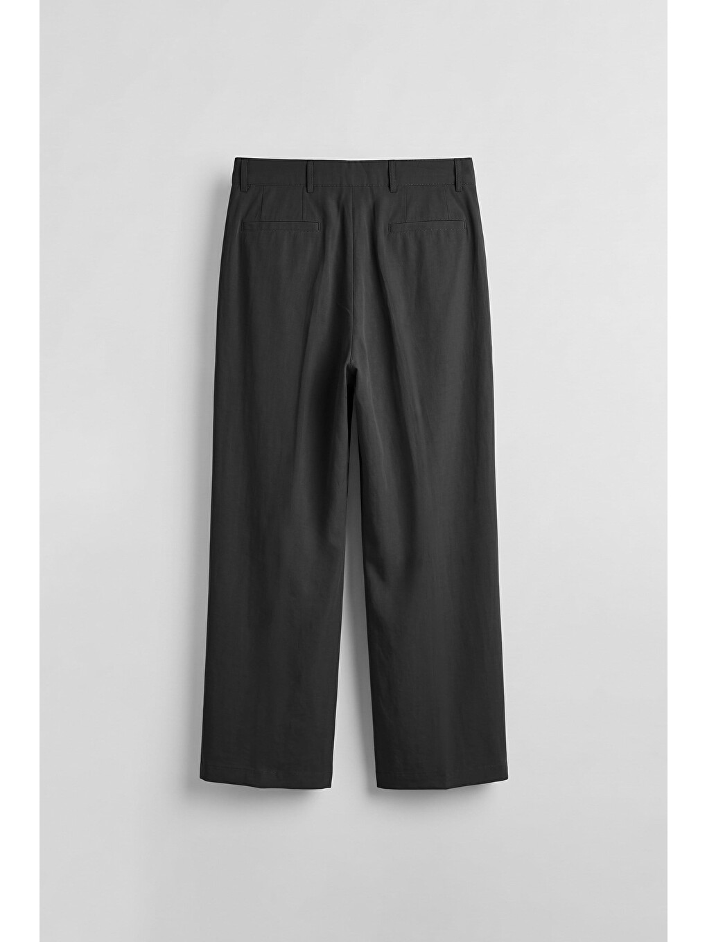 Erkek Baggy Pileli Kumaş Pantolon Siyah-1