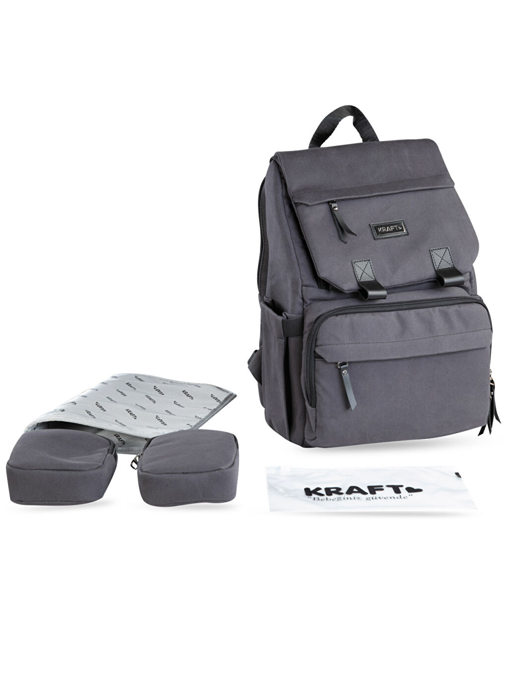 Moon Bebek Bakım Sırt Çantası Siyah-7