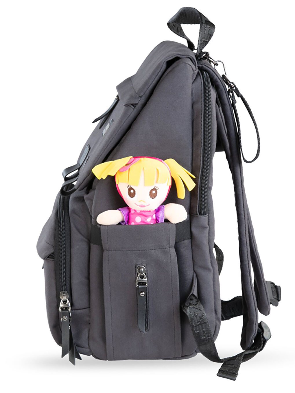 Moon Bebek Bakım Sırt Çantası Siyah-10