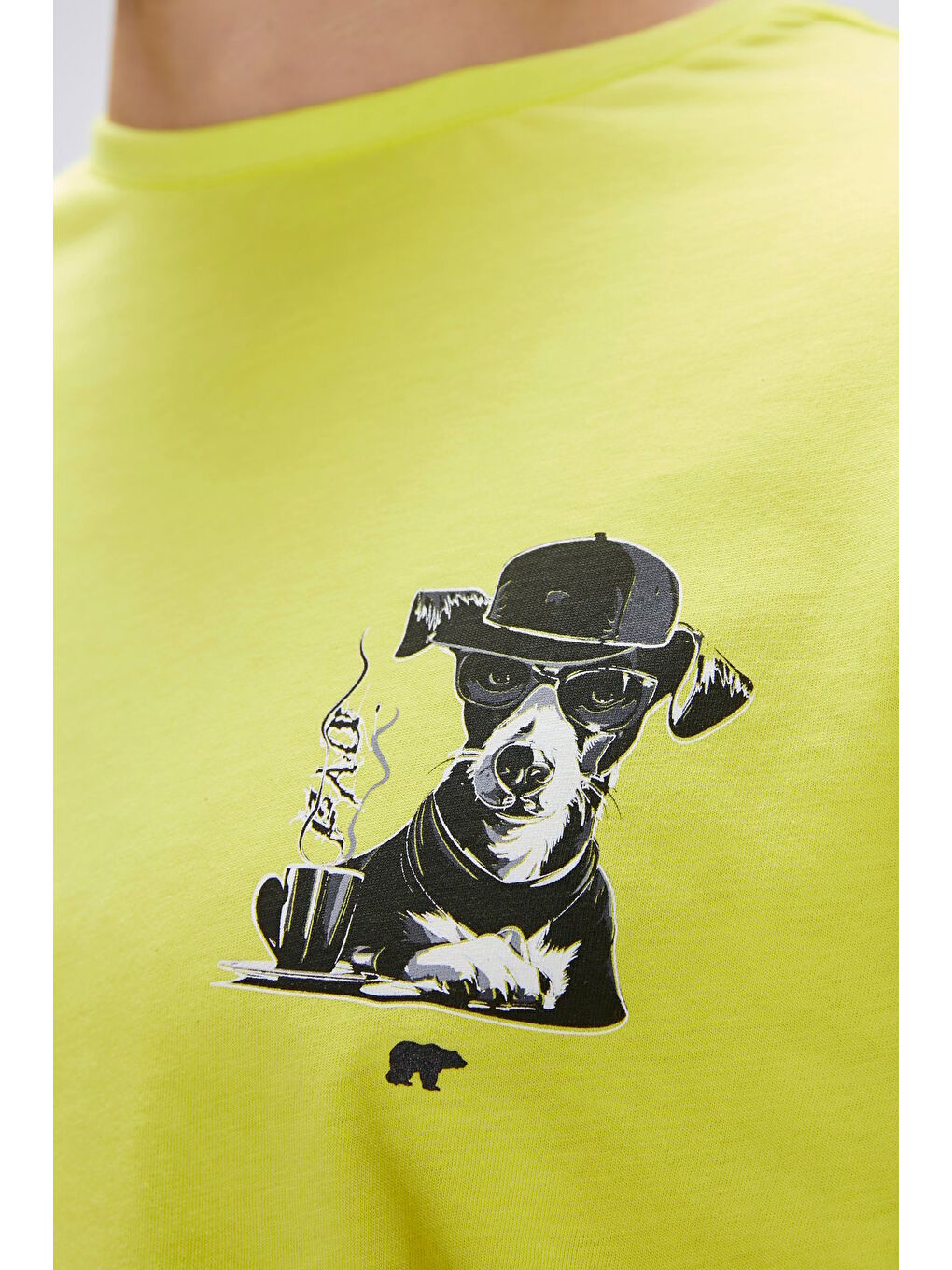 Duggie Yeşil Erkek Baskılı Tişört-2