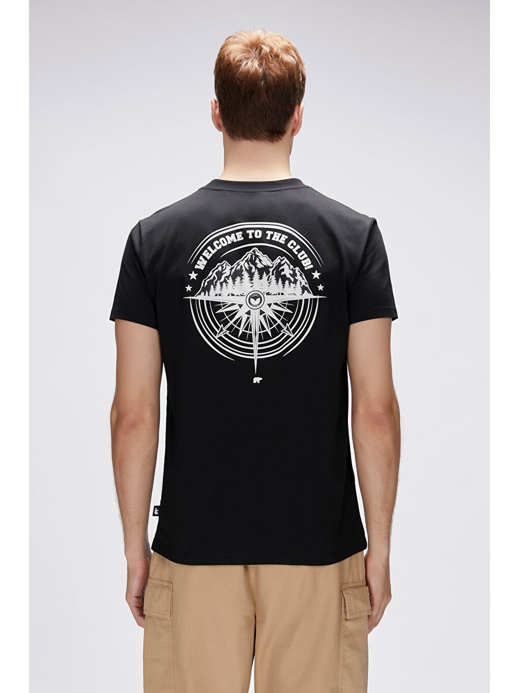 Baldwin Siyah Erkek Baskılı Tişört-1