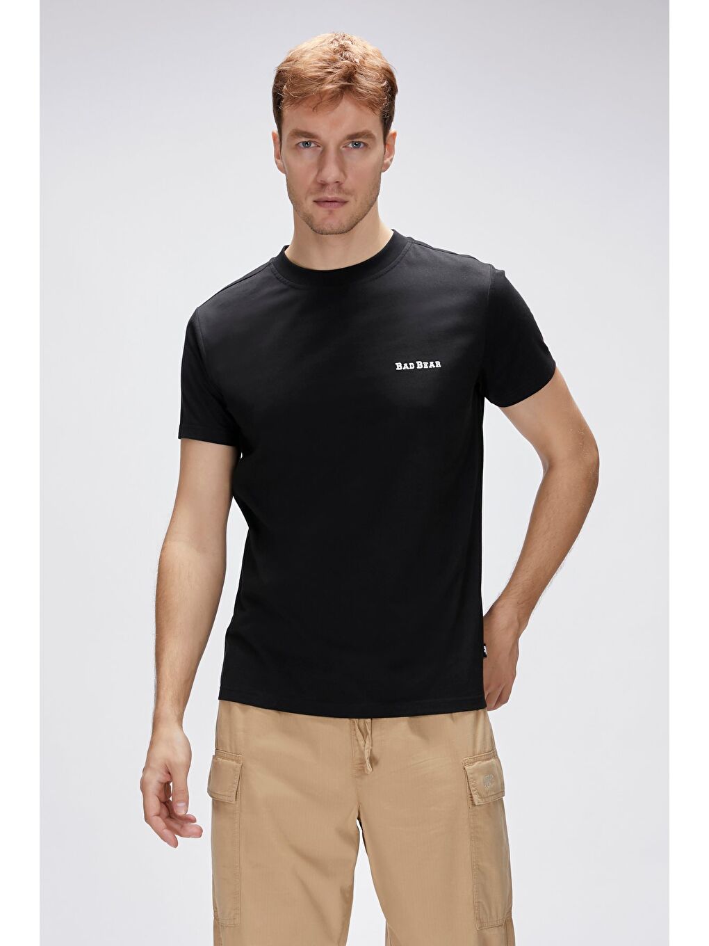 Baldwin Siyah Erkek Baskılı Tişört-3