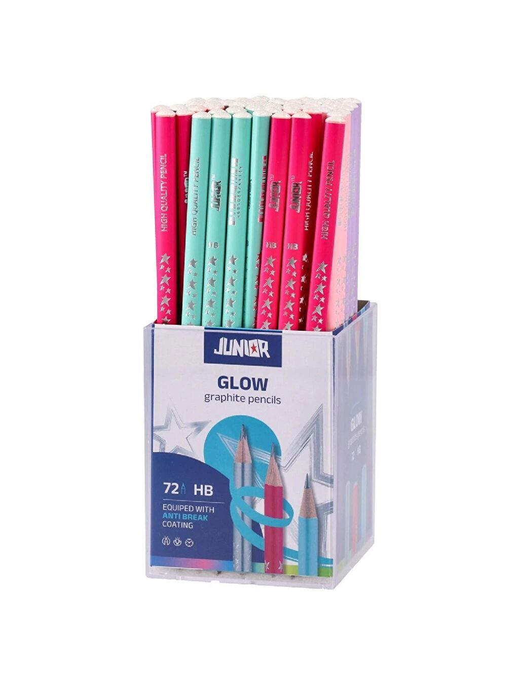 Glow Hb Pastel Yuvarlak Kurşun Kalem 72 Adet (130105)