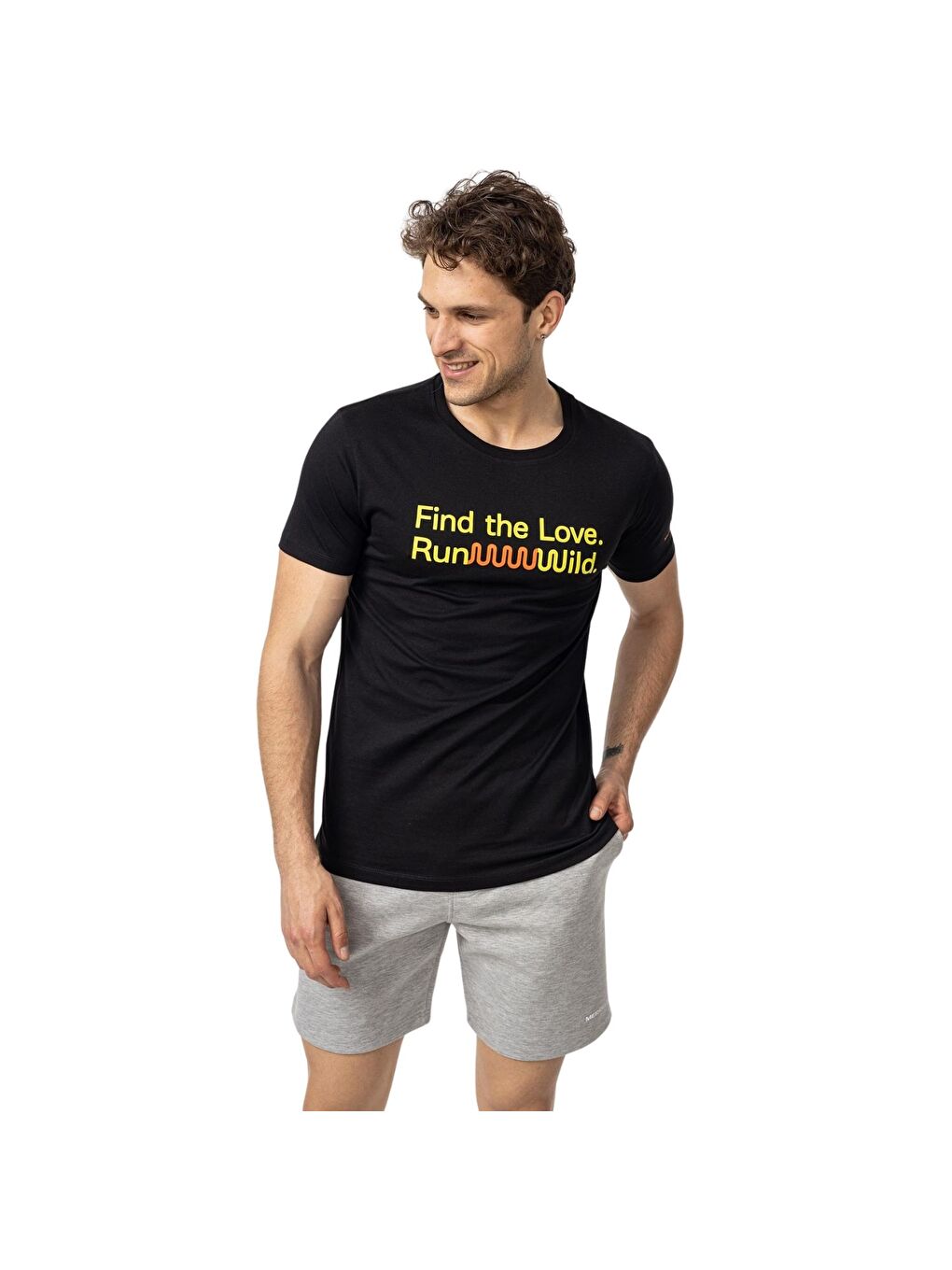 Text Erkek Siyah Tişört-3