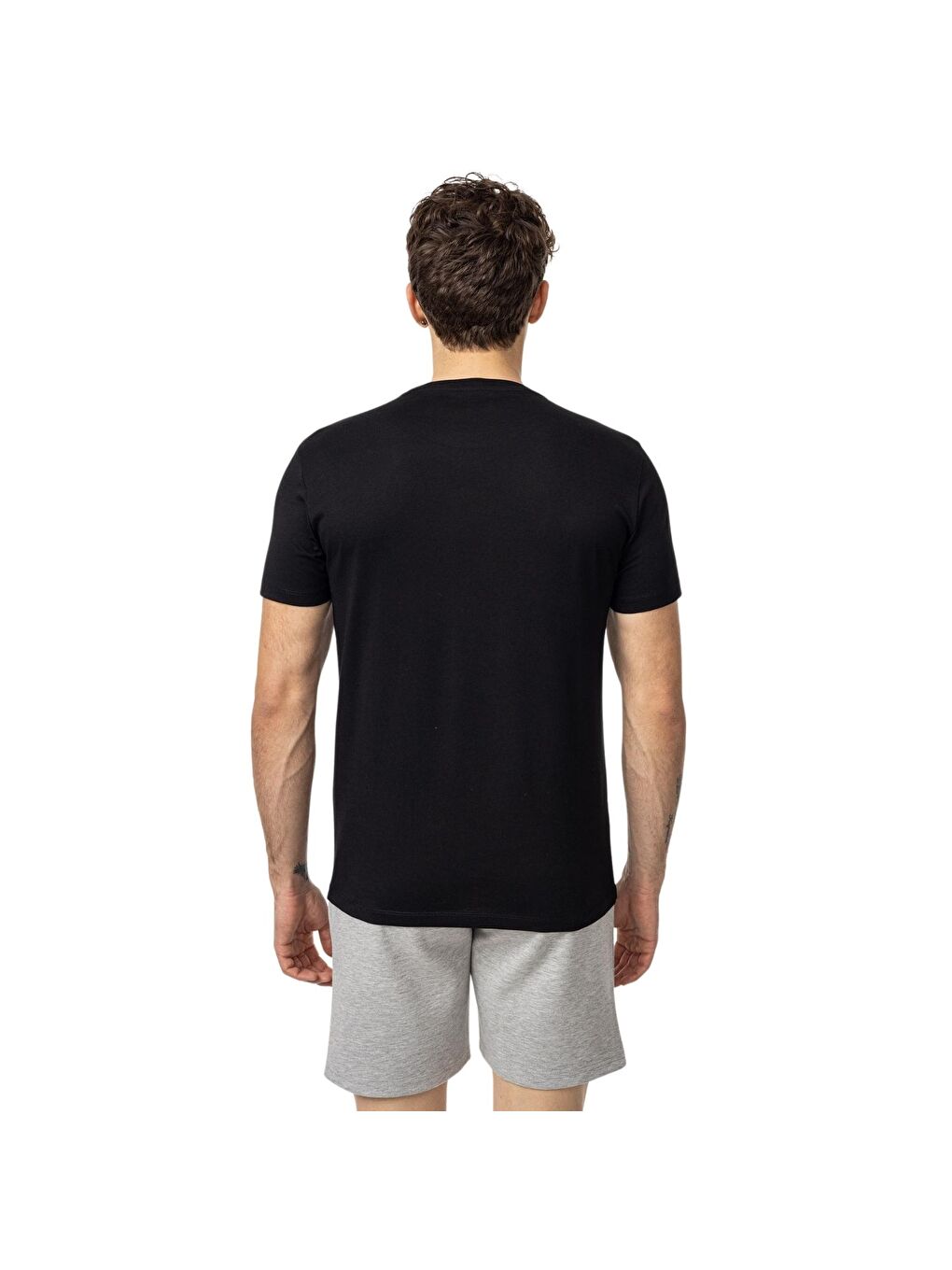 Text Erkek Siyah Tişört-4