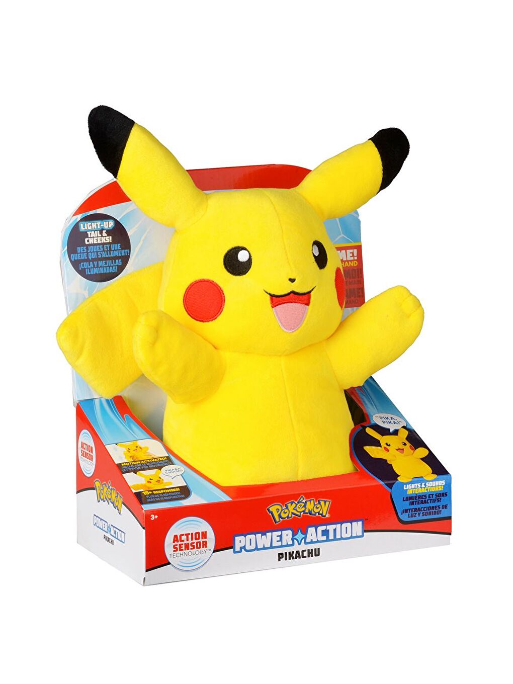 Pikachu Sesli ve Işıklı Pelüş Figür PKW4185-3