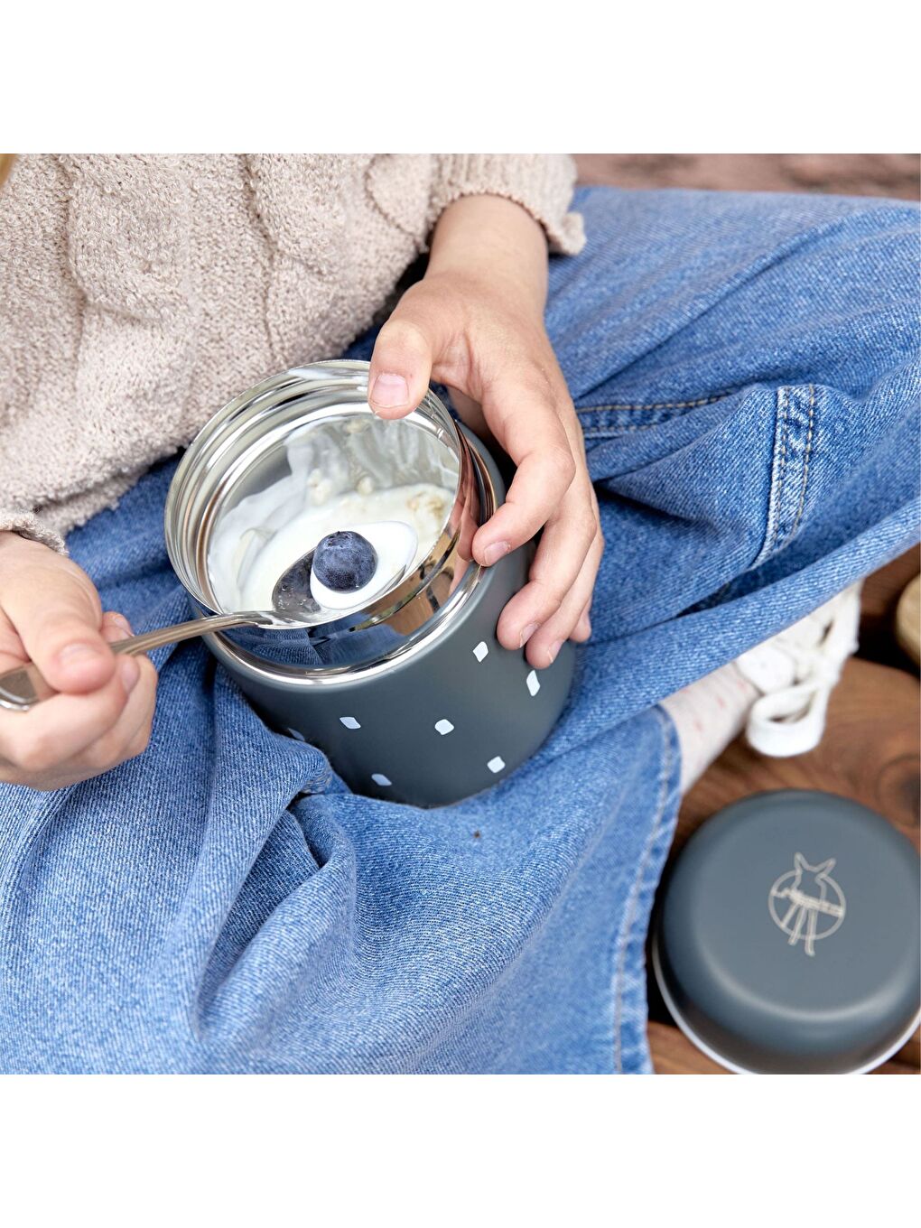 Happy Prints Yemek Termosu Midnight Blue-3