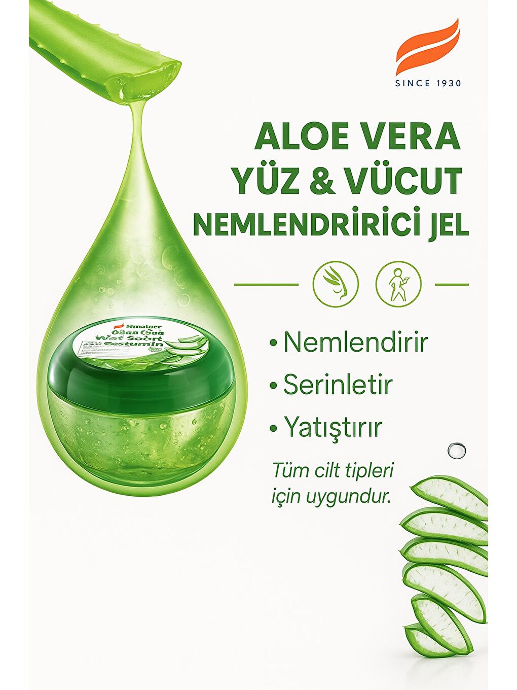 Aloe Vera Yüz ve Vücut Nemlendirici Jel 300 ml | Serinletici, Yatıştırıcı-3