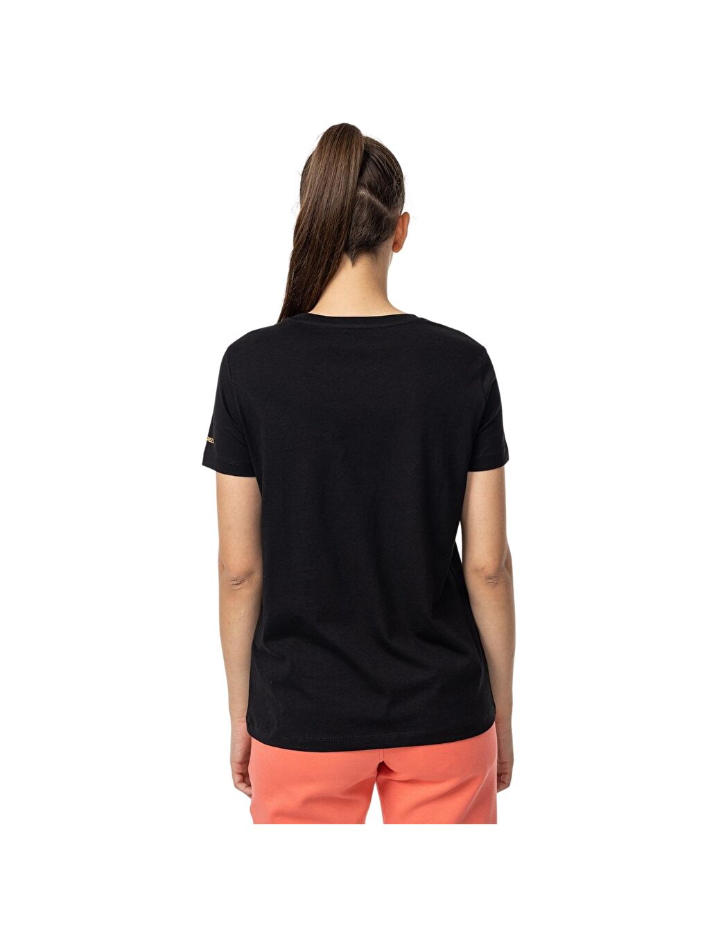 Text Kadın Siyah Tişört-1