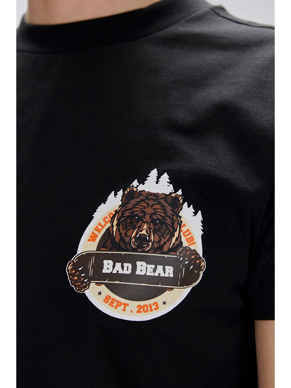 Bad Bear Flint Siyah Erkek Baskılı Tişört - 1