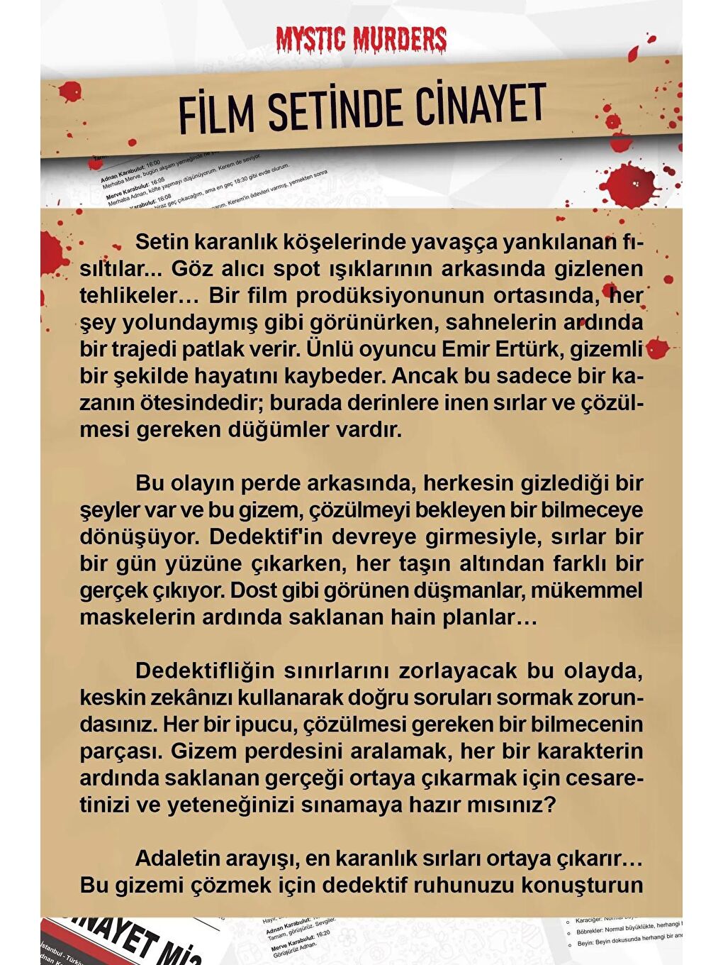 Dedektiflik Cinayet Çözme Oyunu   Film Setinde Cinayet-1