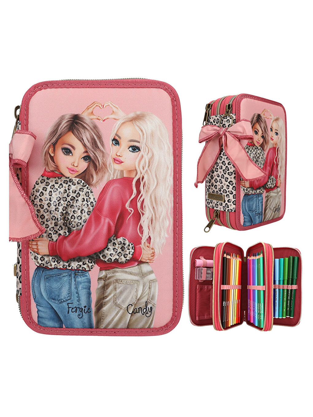 3 Katlı İçi Dolu Kalem Çantası Leoheart 413639