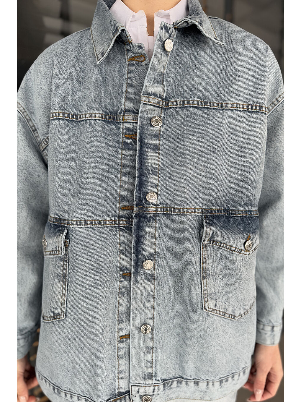 Mavi Kadın Jean Ceket-3