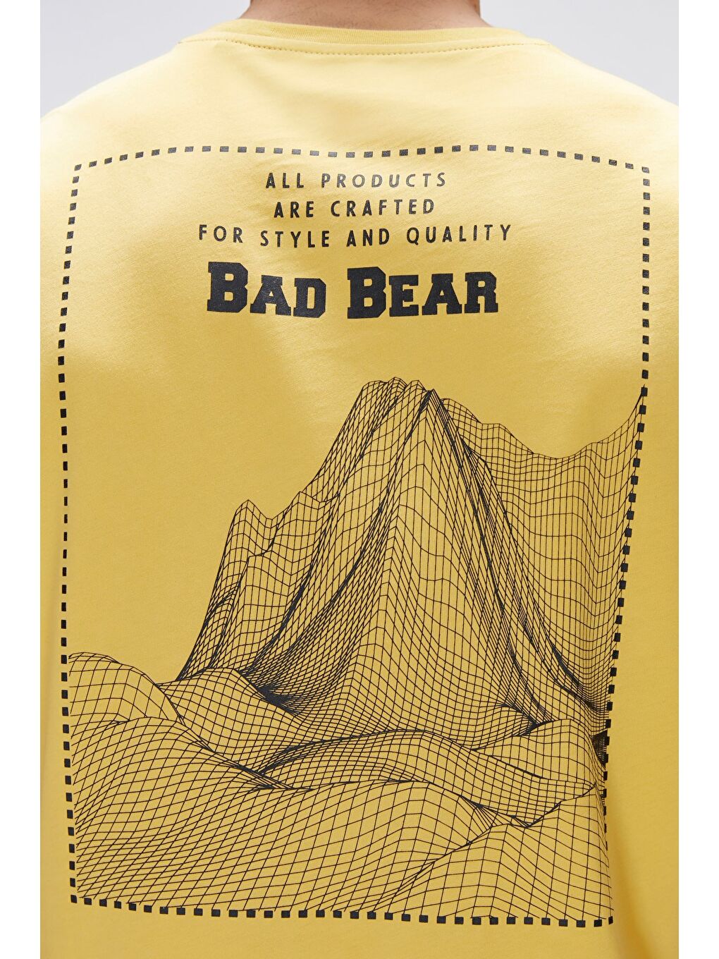Bad Bear Sari Eddy Sarı Baskılı Tişört - 4
