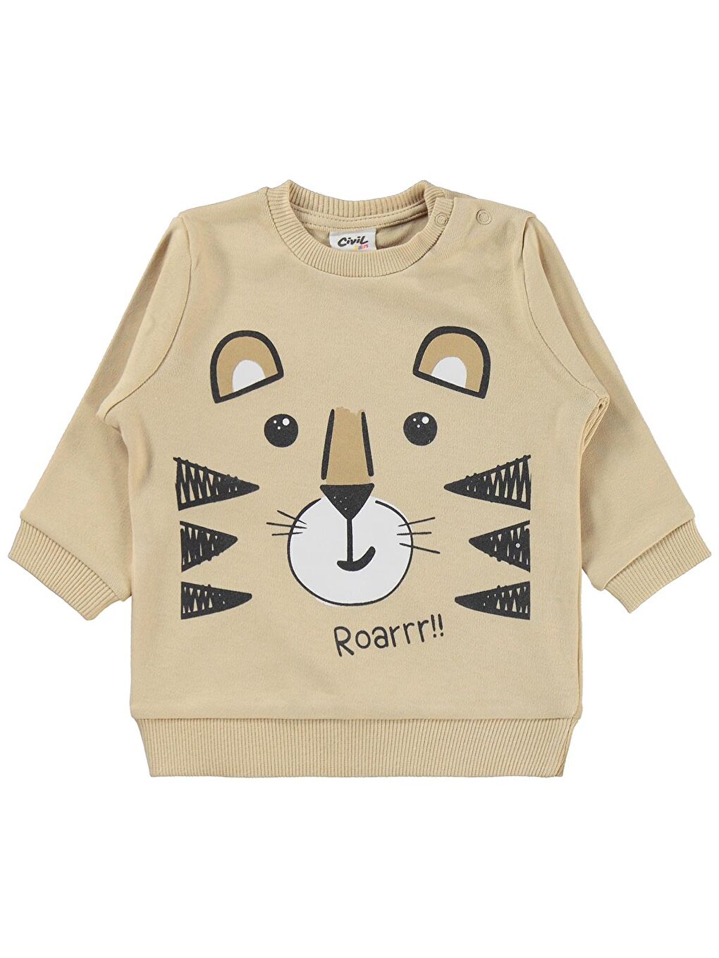 Baby Erkek Bebek Kaplan Baskılı 6-18 Ay Takım - Kahverengi-3