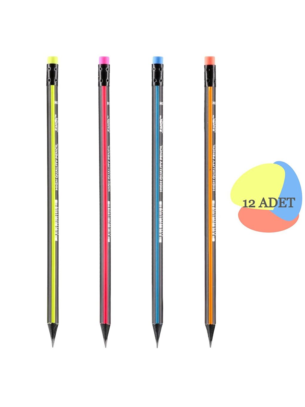 Negro HB Üçgen Silgili Kurşun Kalem 12 Adet (130110)