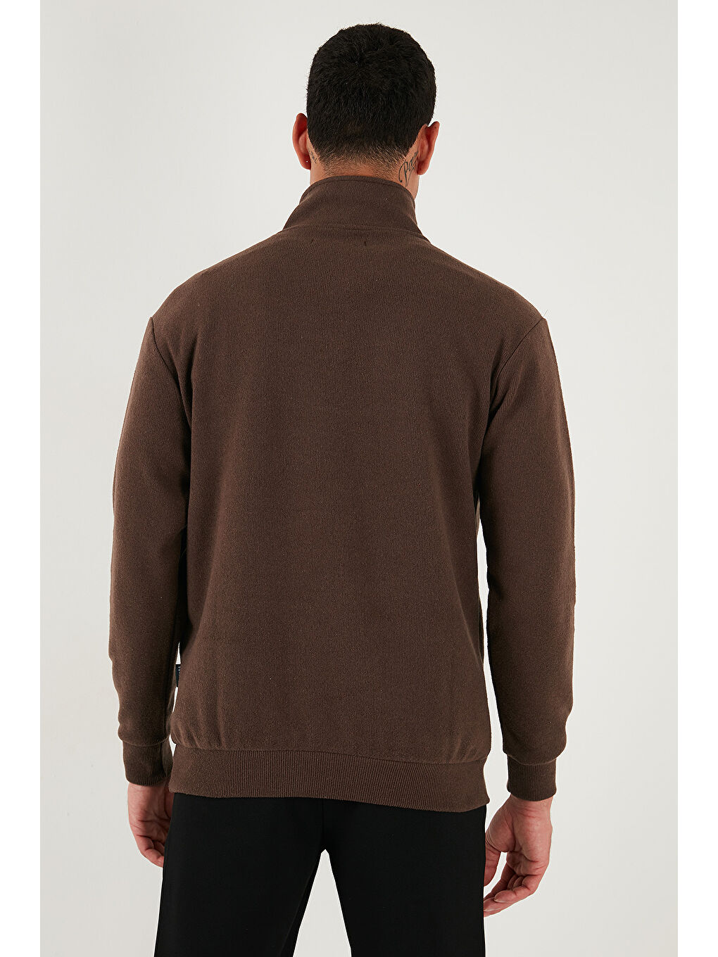 Kahverengi Pamuklu Regular Fit Erkek Kazak 456112 BR-6