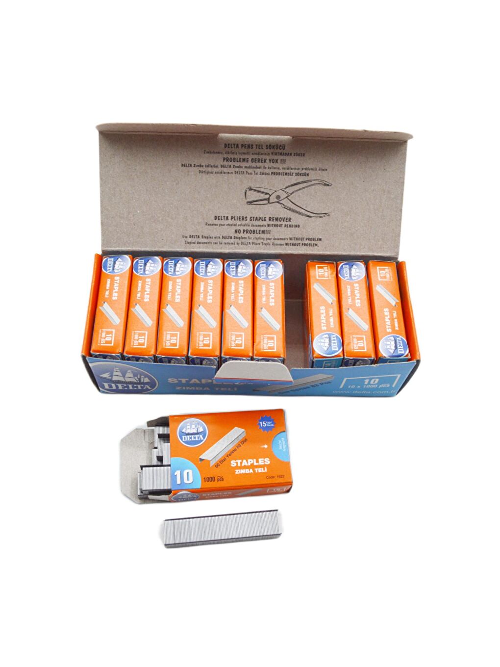 No:10 Zımba Teli Gri 1000 li 10 Kutu Kod:1622-2