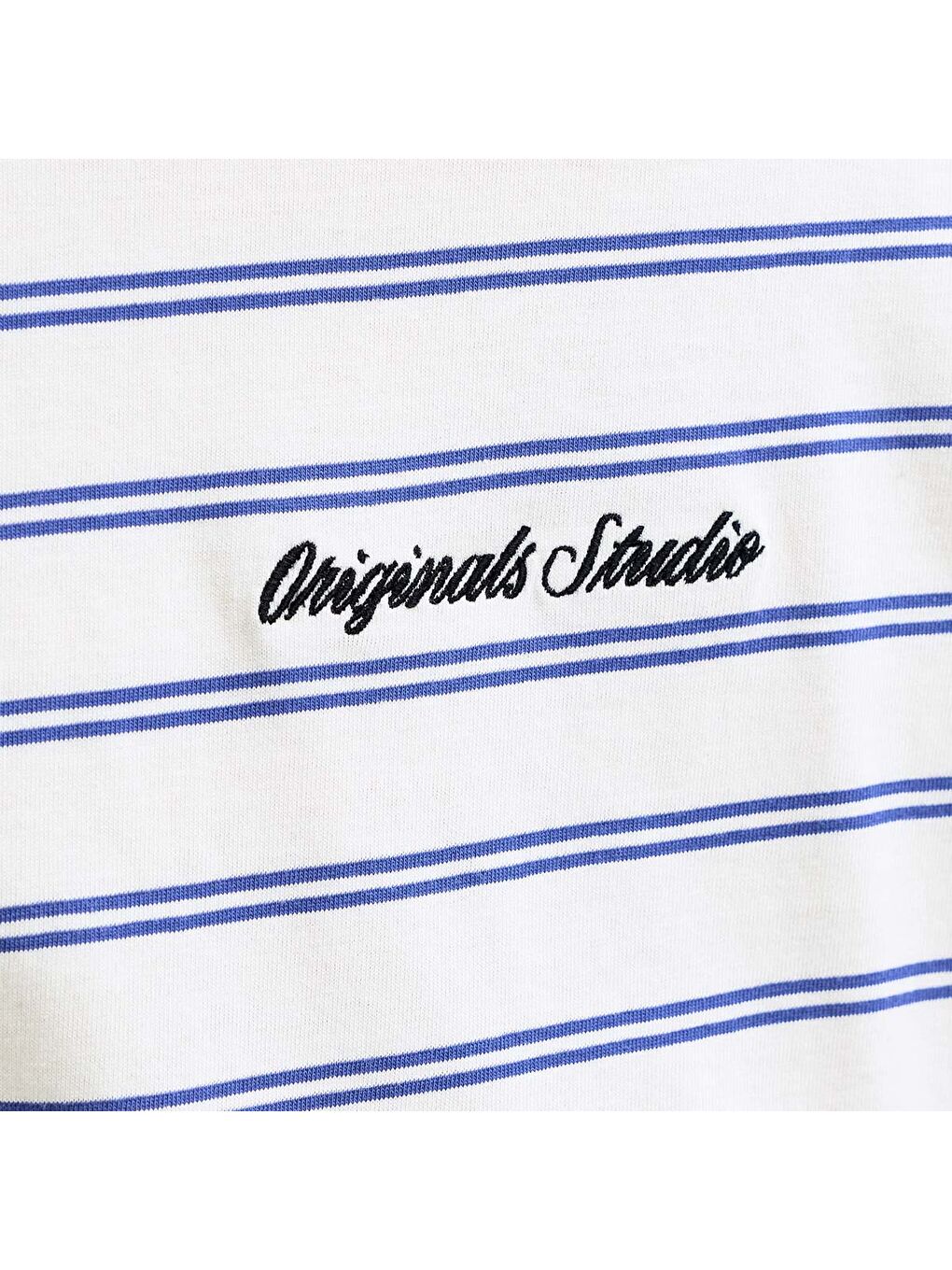 Norrebro Stripe Erkek Beyaz Tişört-2