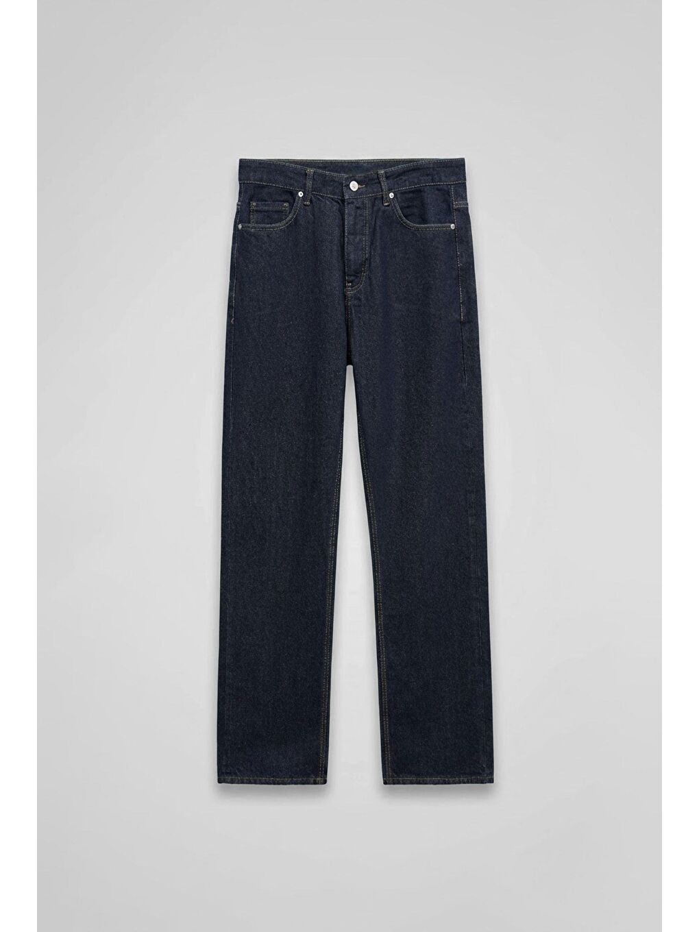 Erkek Baggy Fit Basic Jean Lacivert
