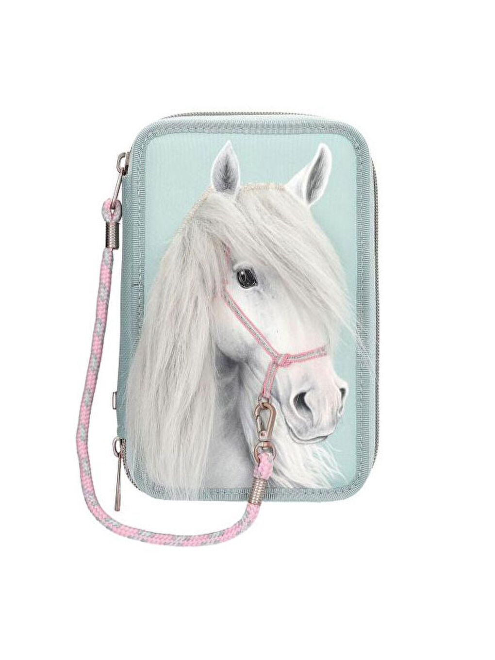 Miss Melody 3 Katlı İçi Dolu Kalem Çantası Horse Head Application 13692-2