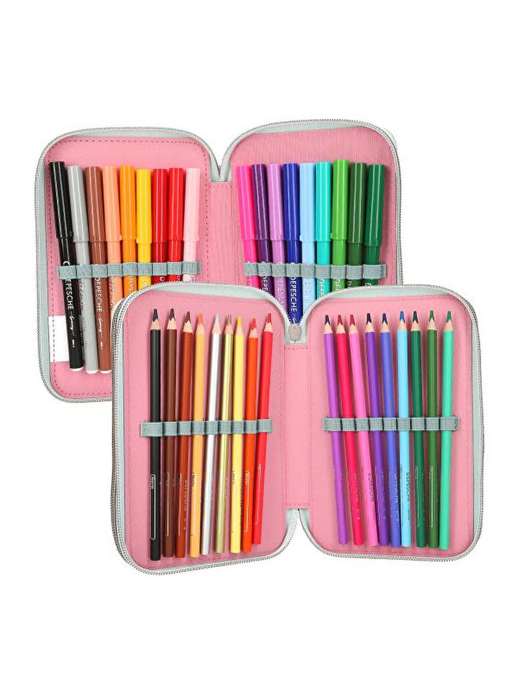 Miss Melody 3 Katlı İçi Dolu Kalem Çantası Horse Head Application 13692-3