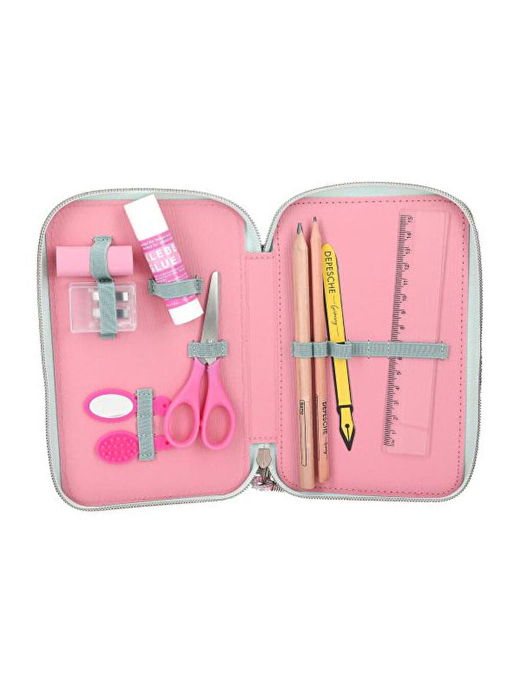 Miss Melody 3 Katlı İçi Dolu Kalem Çantası Horse Head Application 13692-5