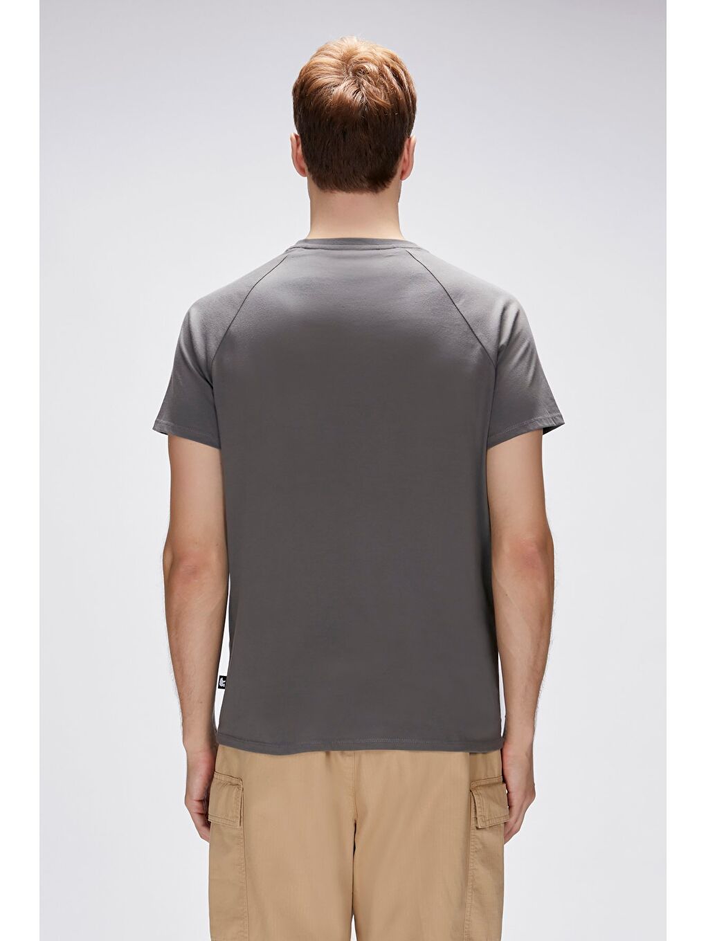 Gri Simon Antrasit Erkek Baskılı Tişört-4