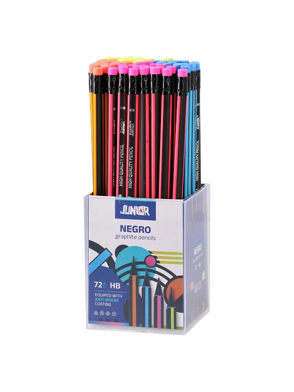 Negro HB Üçgen Silgili Kurşun Kalem 72 Adet (130110)