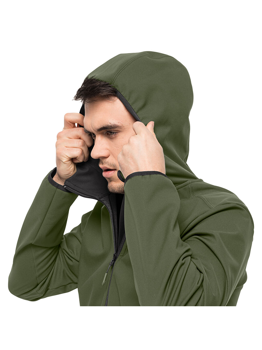 Bornberg Hoody Erkek Yeşil Softshell-2