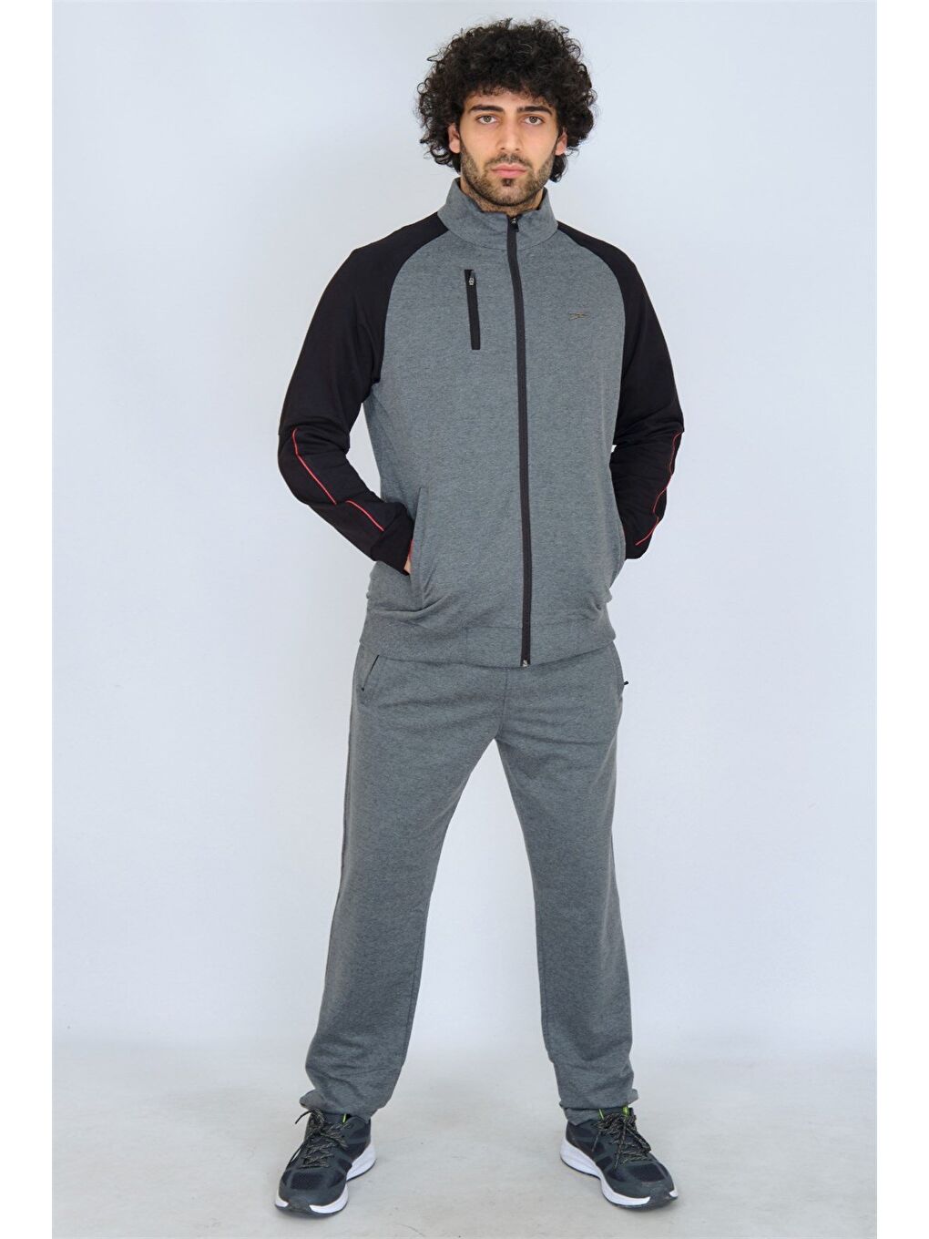 Antrasit Pamuklu Kumaş Erkek Eşofman Takımı 201507-2