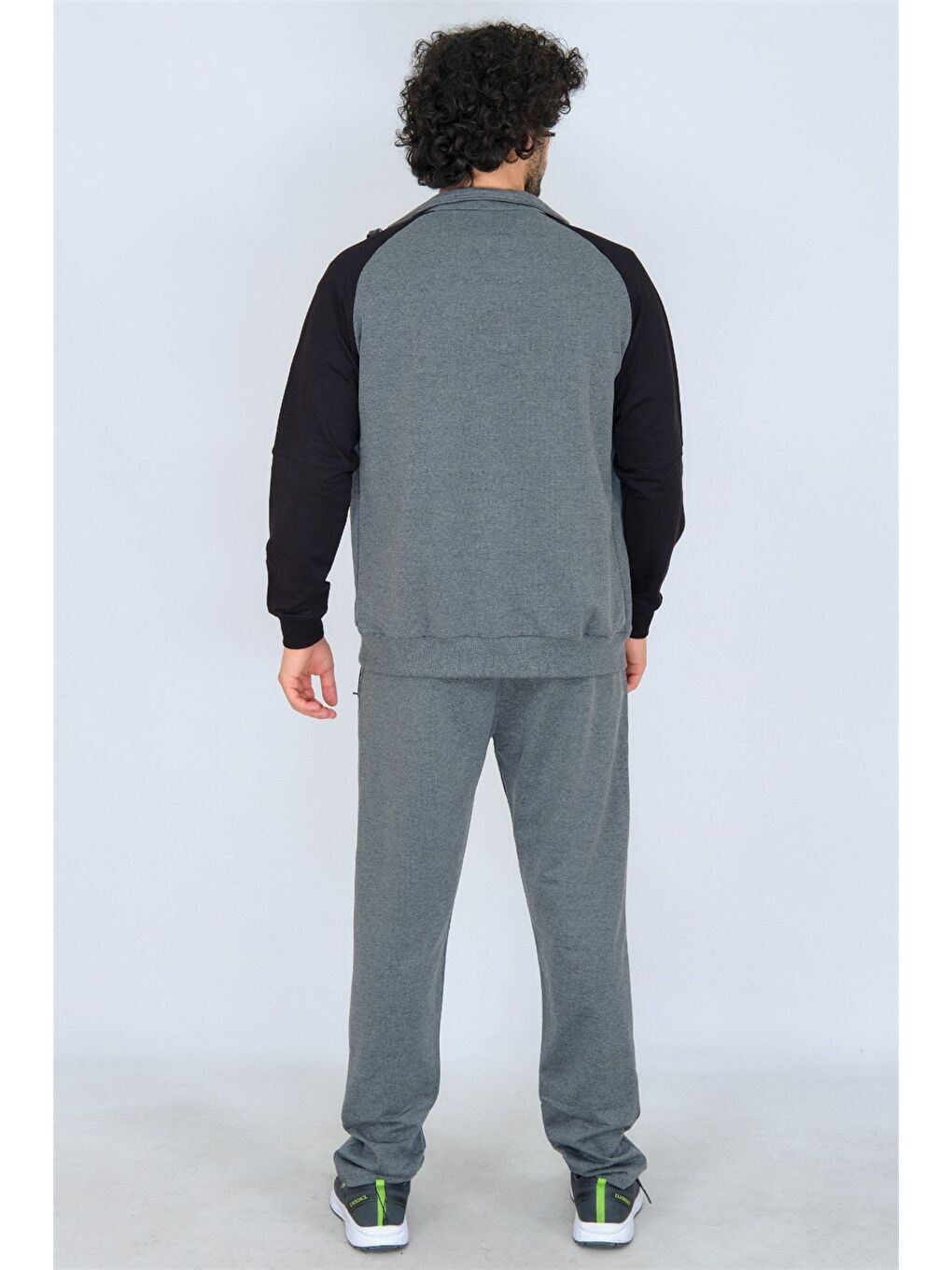 Antrasit Pamuklu Kumaş Erkek Eşofman Takımı 201507-4