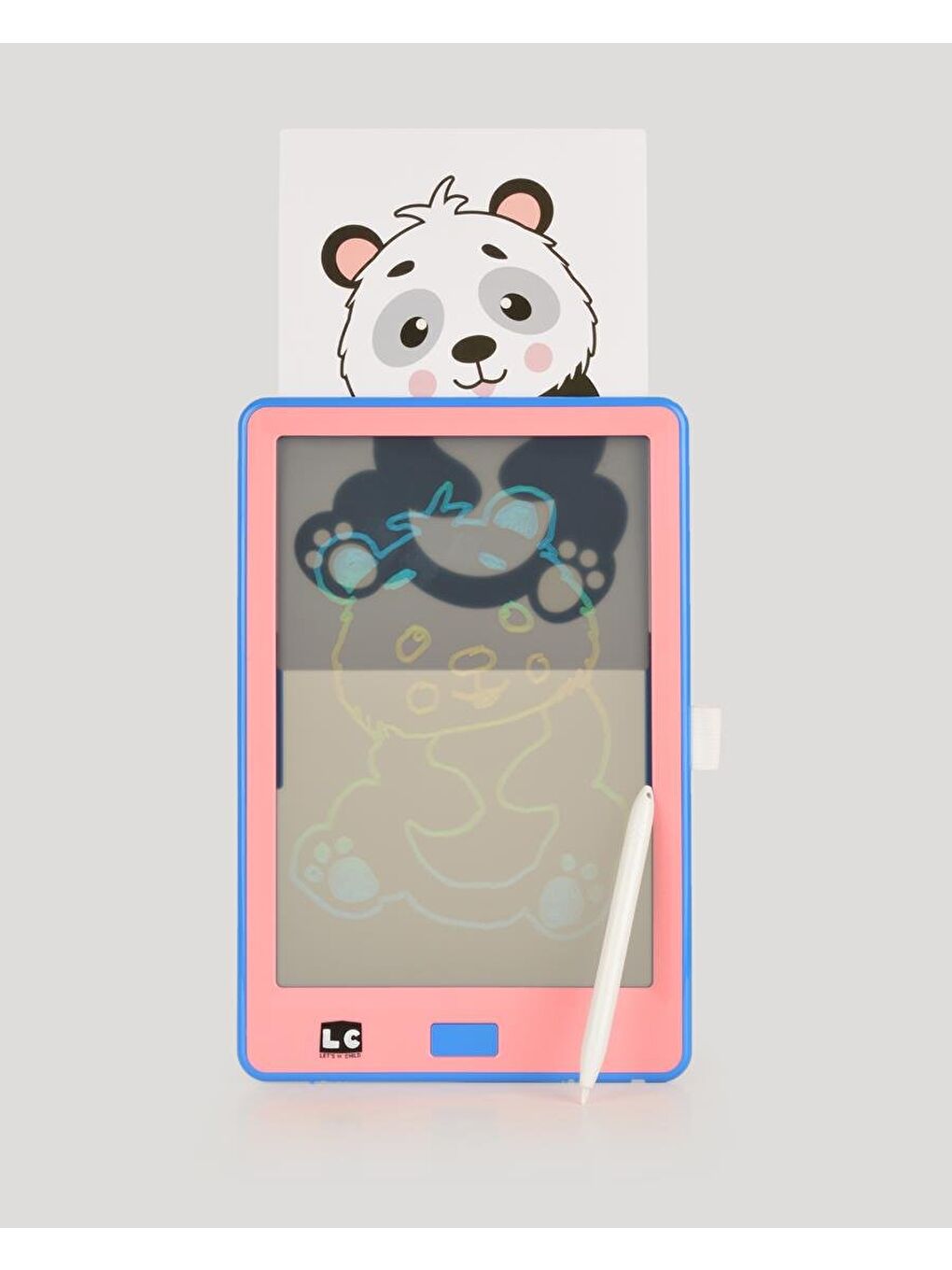 10 İnch Şeffaf D Dijital 4 Adet Çizim Kartlı Tablet- Pembe