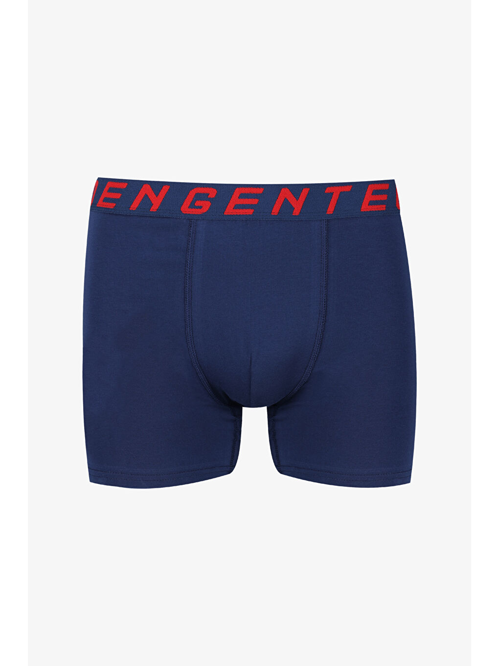 Lacivert Erkek Tekli Pamuklu Elastanlı Boxer